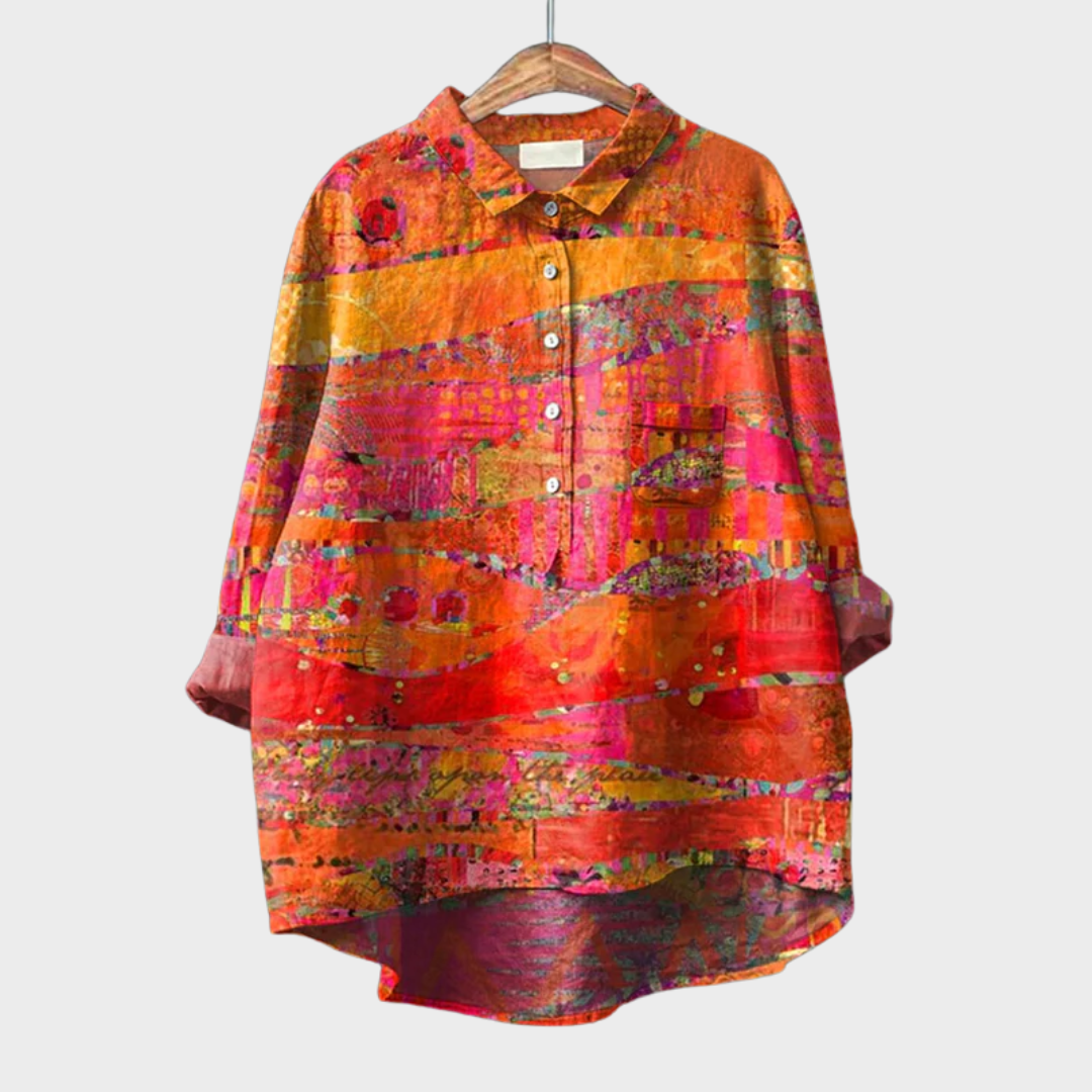 CATHERINE | BLOUSE ÉLÉGANTE D’ÉTÉ IMPRIMÉE