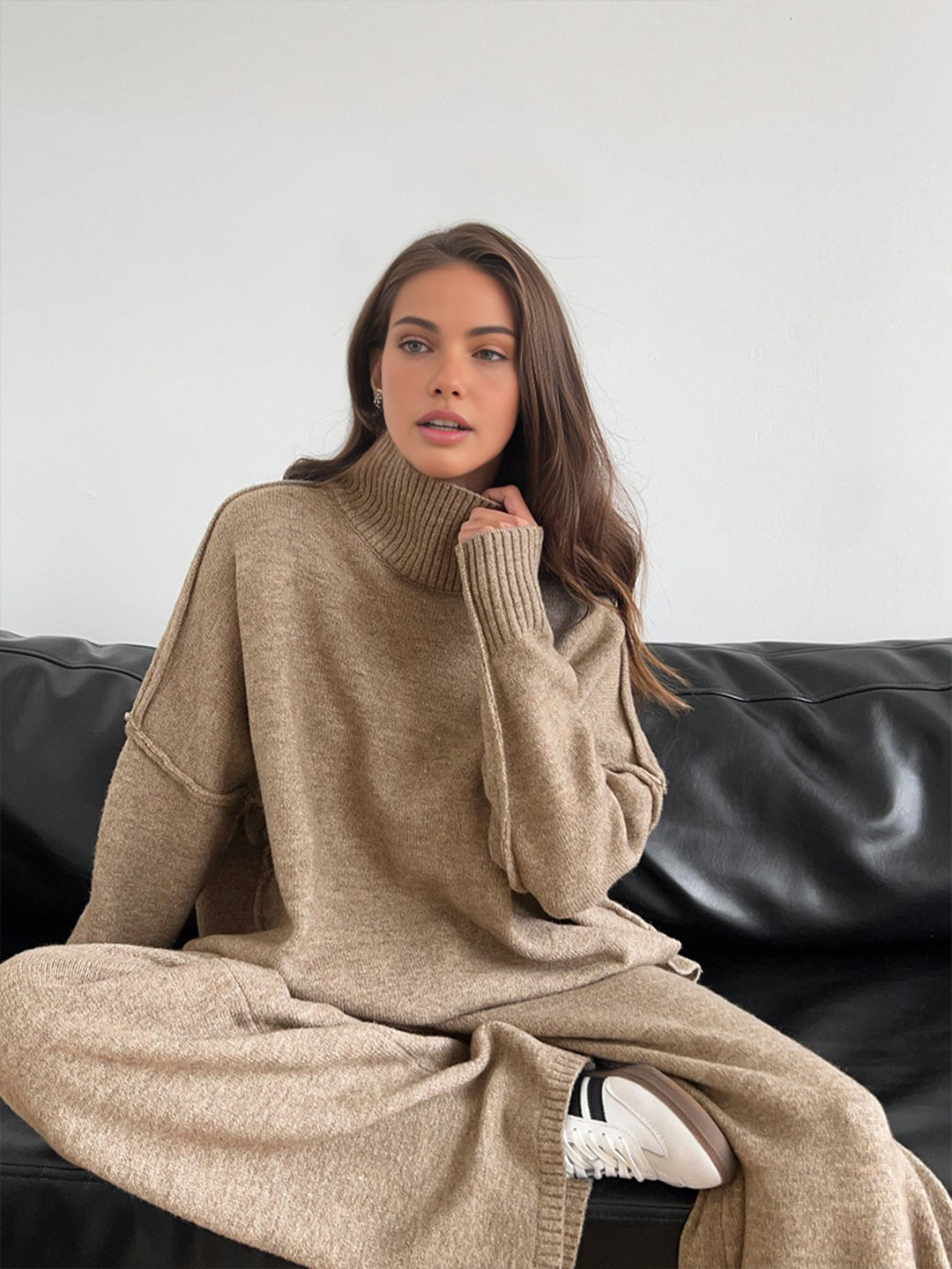 Amelia | Soft Knit Turtleneck Lounge Set