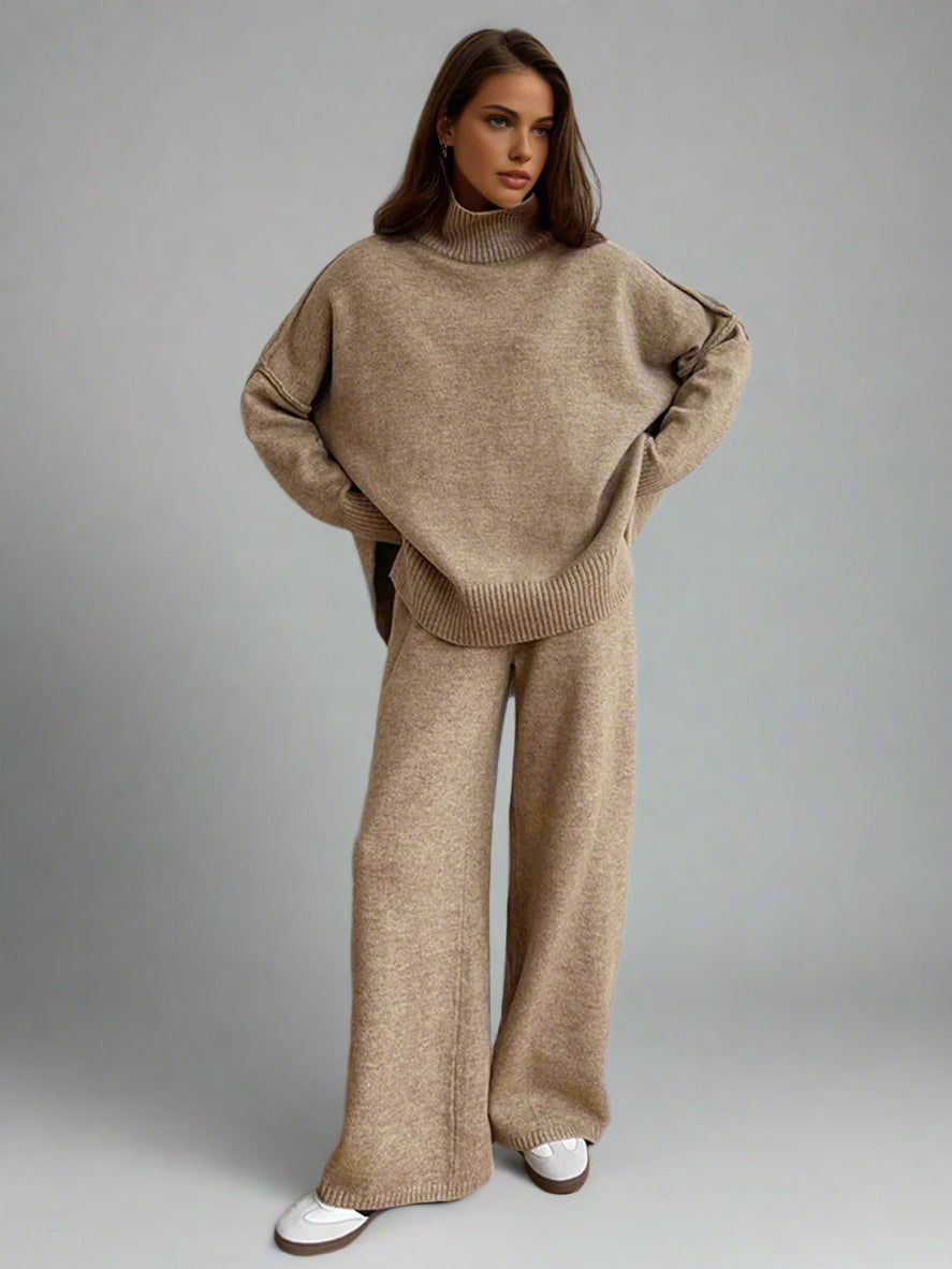 Amelia | Soft Knit Turtleneck Lounge Set