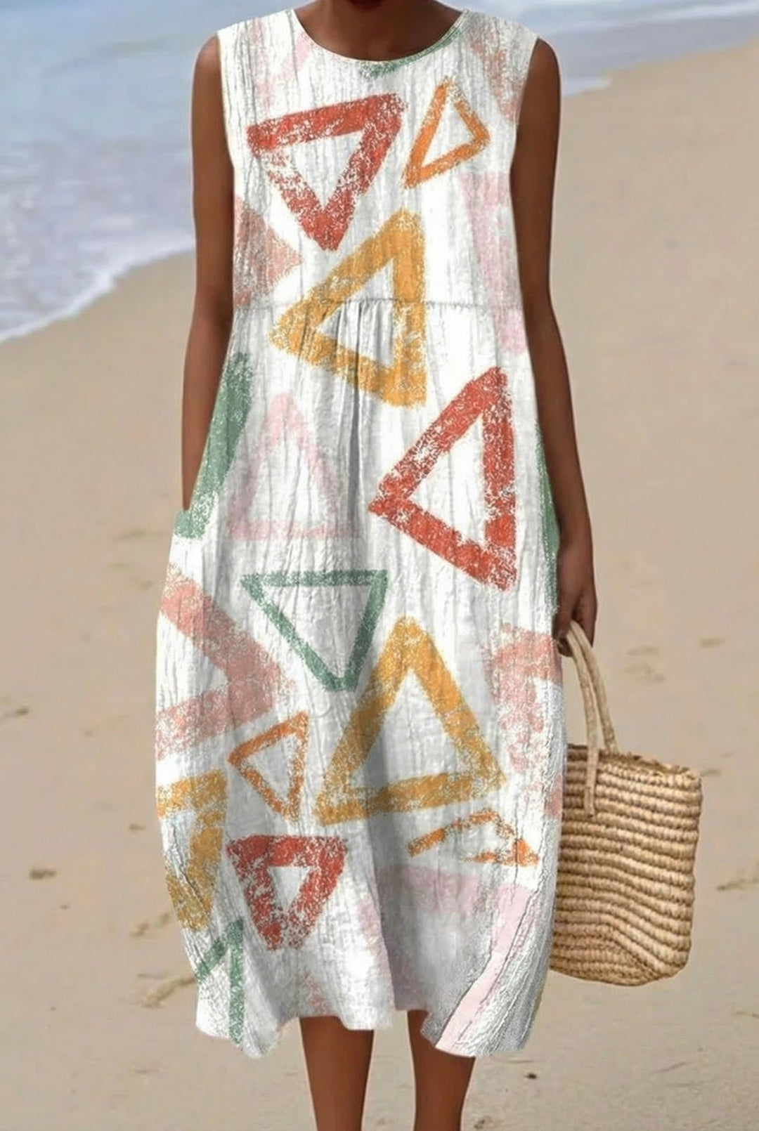 Craie | Robe Midi Triangles Peints