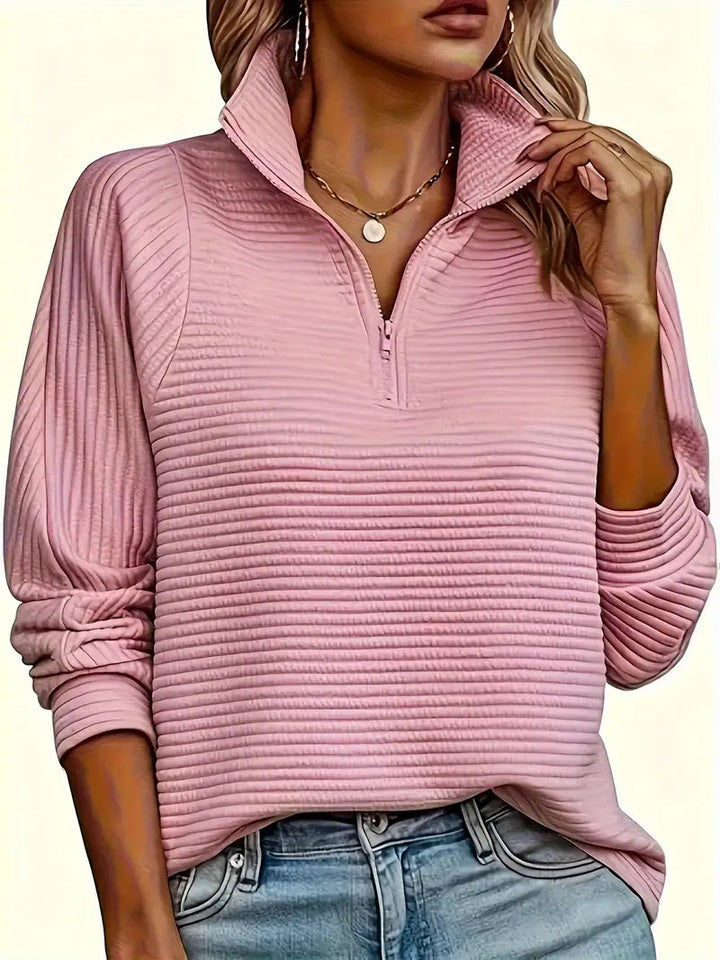 Michaela | Women's Half Zip Funnel Neck Sweater